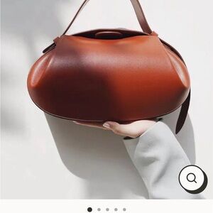 Soolinen 2025 New Casual Versatile Wine Red Tote Handbag